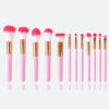 pink makeup brush set