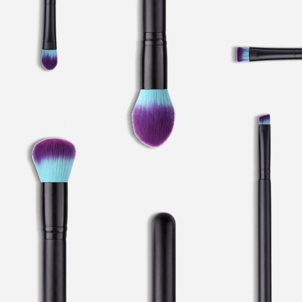 5Pcs Colorful Fiber Makeup Brush Set - Image 3