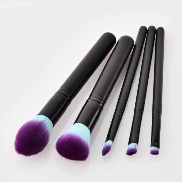 5Pcs Colorful Fiber Makeup Brush Set - Image 2