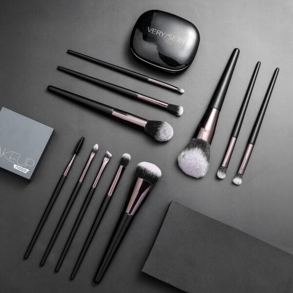 Black Makeup Brush Set