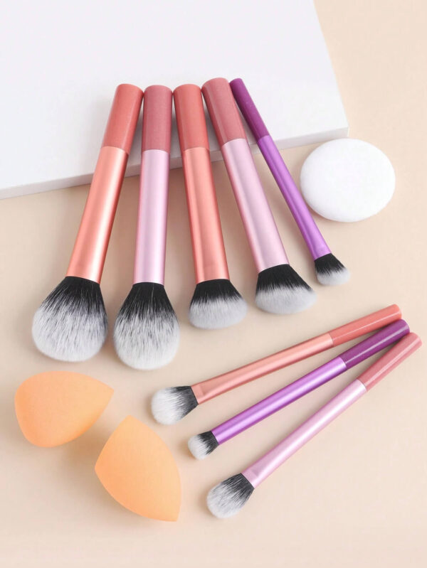 Long Aluminum Tube Makeup Brush Set