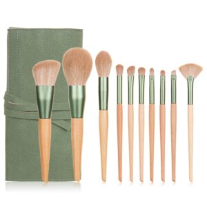 10pcs green makeup brush set