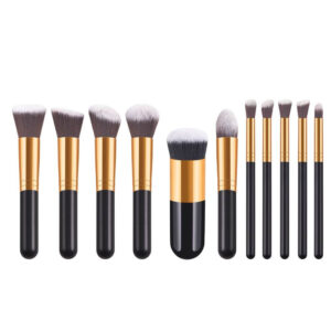 11pcs golden makeup brush set