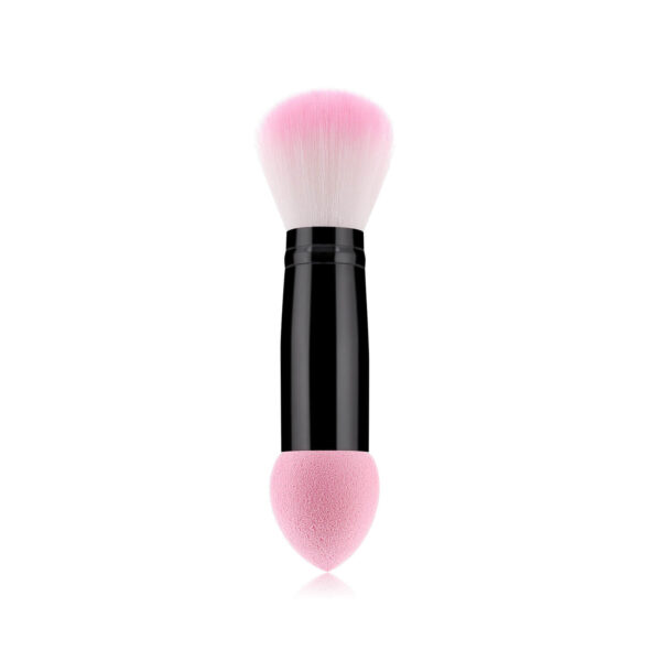 Double ended foundation brush+ cosmetic sponge